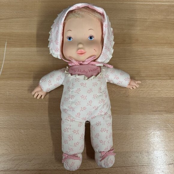 80s Knickerbocker Baby Holly Hobbie Cloth Doll Pink Vintage - Picture 1 of 4